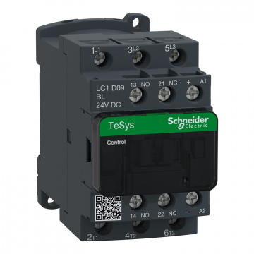 LC1D09BL TeSys D kontaktör - 3P(3 NA) - AC-3 - <= 440 V 9 A - 24 V DC bobin