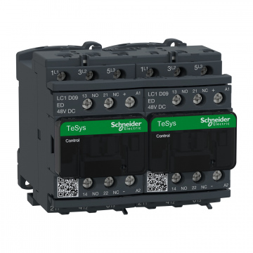 LC2D09ED TeSys D dönüşlü kontaktör - 3P(3 NA) - AC-3 - <= 440 V 9 A - 48 V DC bobin