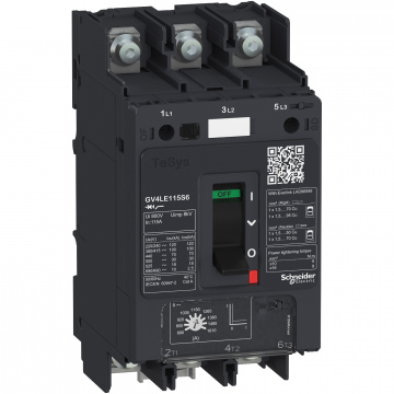 GV4LE50S6 Motor devre kesici, TeSys GV4, 3P, 50A, Icu 100kA, manyetik, pabuçlu terminaller