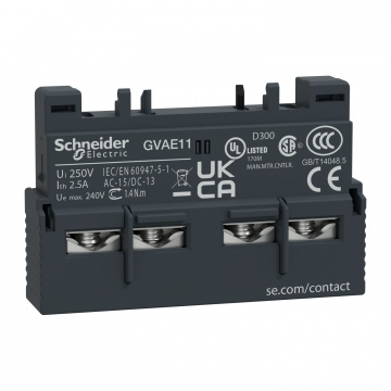 GVAE11 TeSys GV2 ve GV3 - yardımcı kontak - 1 NA + 1 NK.