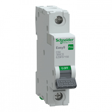 EZ9F57150 Otomatik Sigorta, Easy9 Pro, 6kA, C-Eğrisi, 1-Kutup, 50A.