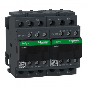 LC2D25K7 TeSys D dönüşlü kontaktör - 3P(3 NA) - AC-3 - <= 440 V 25 A - 100 V AC bobin