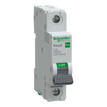 EZ9F59140 Otomatik Sigorta, Easy9 Pro, 10kA, C-Eğrisi, 1-Kutup, 40A.