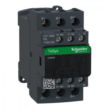 LC1D32FD TeSys D Kontaktör - 3P (3 NA) - AC-3 - <= 440 V 32 A - 110 V DC Bobin