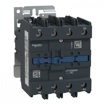 LP1D80004ED TeSys D kontaktör - 4P(4 NA) - AC-1 - <= 440 V 125 A - 48 V DC bobin