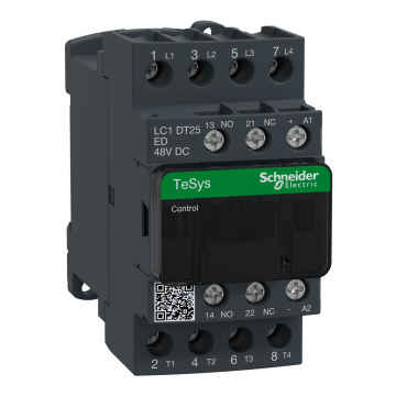 LC1DT25ED TeSys D kontaktör - 4P(4 NA) - AC-1 - <= 440 V 25 A - 48 V DC bobin