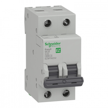 EZ9F56232 Easy9 MCB 2P 32A C 6000A 230V Otomatik Sigorta