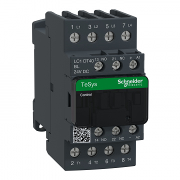 LC1DT40BL TeSys D kontaktör - 4P(4 NA) - AC-1 - <= 440 V 40 A - 24 V DC düşük tükt bobini