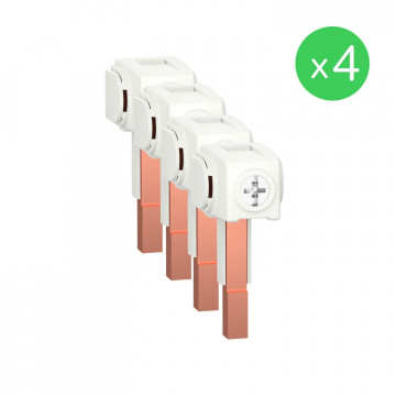 A9XPCM04 4'lü Bağlayıcılı Set 100A tek bağlantılı 3P+N tarak Busbars.