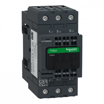 LC1D65A3F7 TeSys D kontaktör - 3P(3 NA) - AC-3 - <= 440 V 65 A - 110 V AC 50/60 Hz bobin