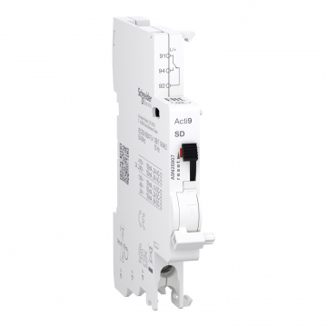 A9N26907 Yardımcı kontak, Acti9 A9N, SD, 1 C/O, 100mA ila 6A, 24-415 VAC, 24-130 VDC, alt bağlantı