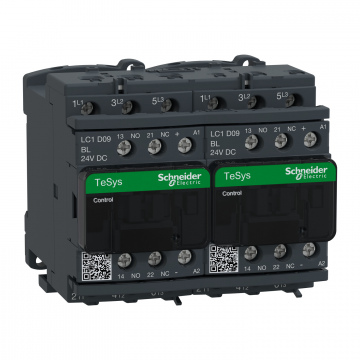 LC2D09BL TeSys D dönüşlü kontaktör - 3P(3 NA) - AC-3 - <= 440 V 9 A - 24 V DC bobin