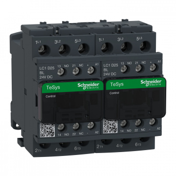 LC2D25BL TeSys D dönüşlü kontaktör - 3P(3 NA) - AC-3 - <= 440 V 25 A - 24 V DC bobin