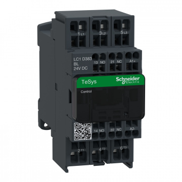 LC1D383BL kontaktör TeSys LC1-D - 3 kutup - AC-3 440 V 38 A - bobin 24 V DC